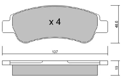 Комплект тормозных колодок (AISIN: BPFI-2001)